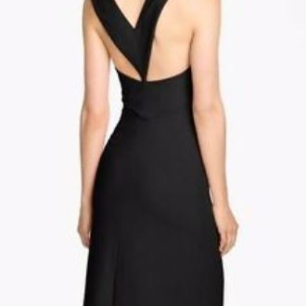 Black Cross-Back Women's Evening Dress
